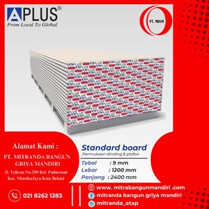 Gypsum Aplus Tebal 9 mm
